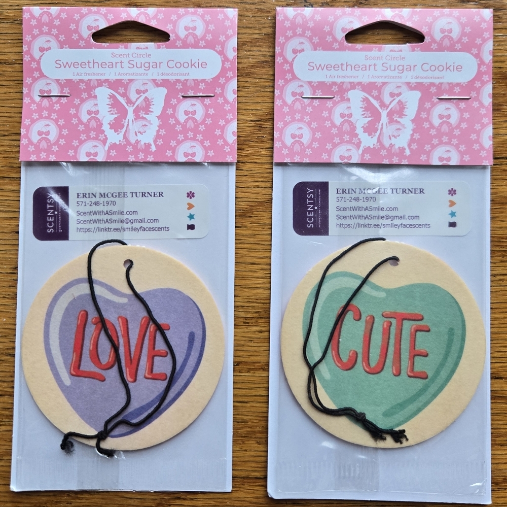 Scentsy Sweetheart Sugar Cookie Scent Circles LOVE AND CUTE NIP
